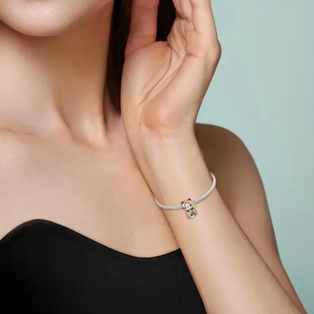 Lucky Cat Charm for Pandora Bracelets - Picture 5 of 10